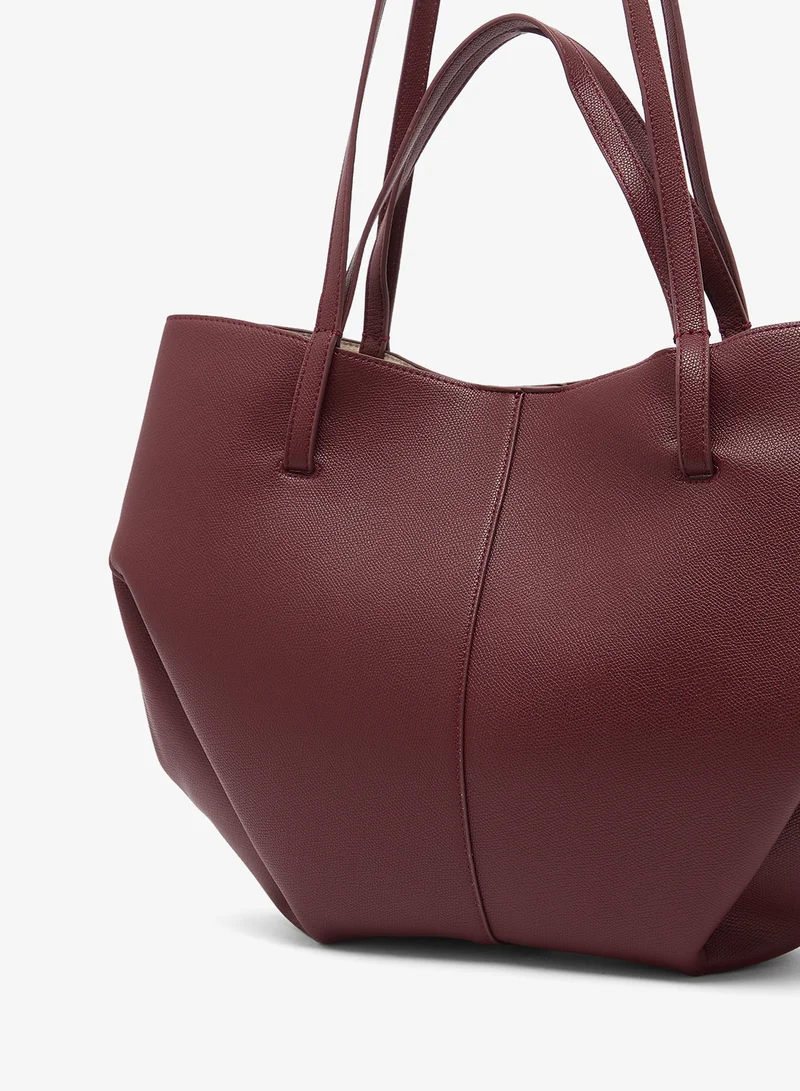 ELLA Burgandy east-to-west adjustable tote bag for Women | Best Price UAE
